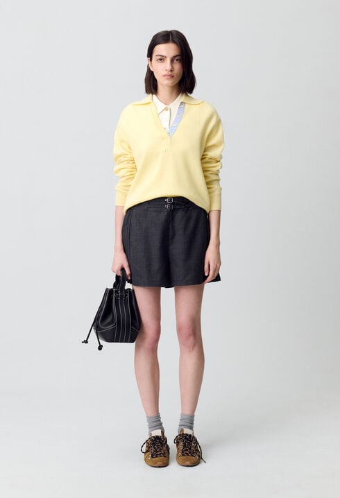 Wide Pleated Shorts