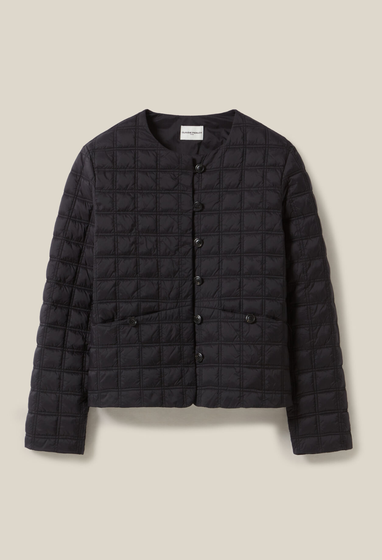 Short Buttoned Light Puffer