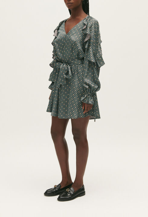 Flared patterned floaty dress