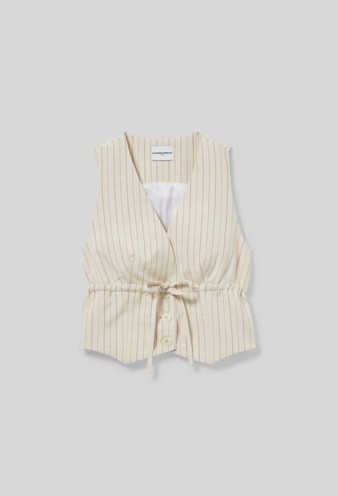 Striped blazer top