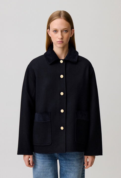 Short Wool Tailored Coat