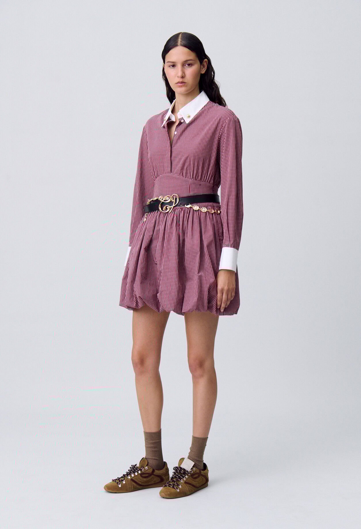 Short checked dress
