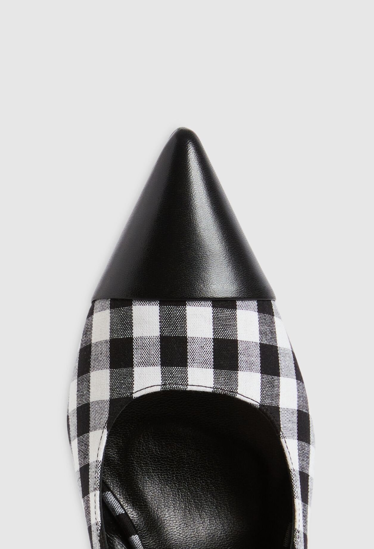 Gingham slingback court shoes