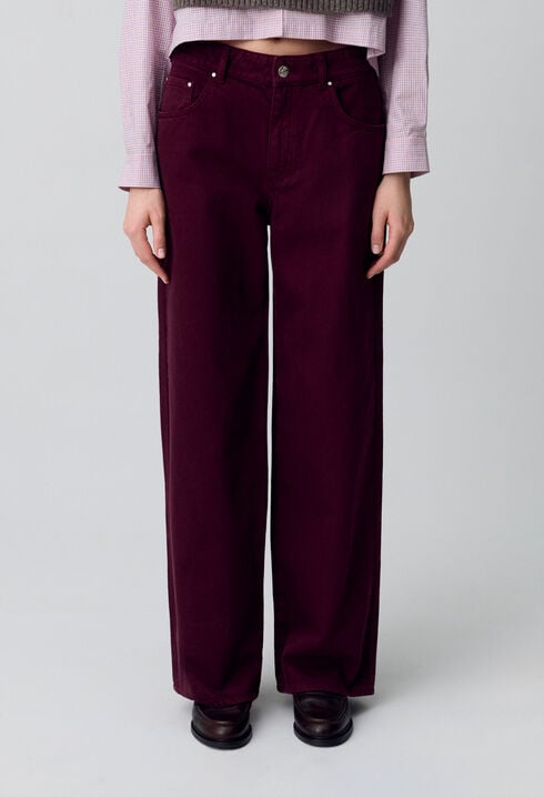 Wide-Leg Denim Jeans