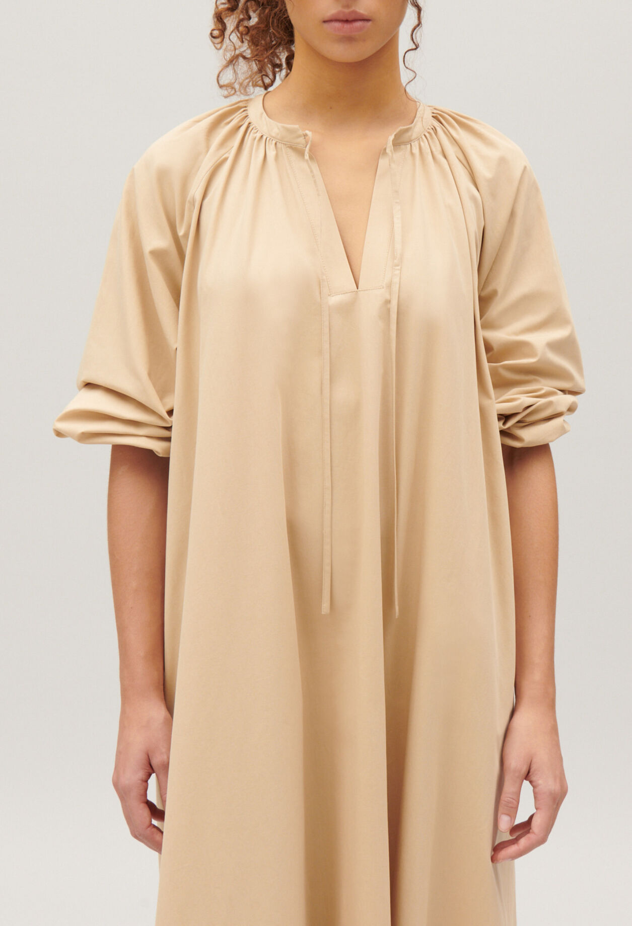 Sand oversized maxi dress