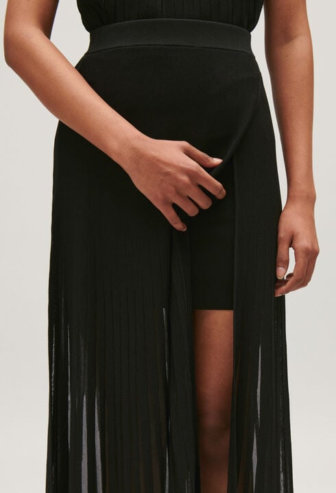 Long knit skirt