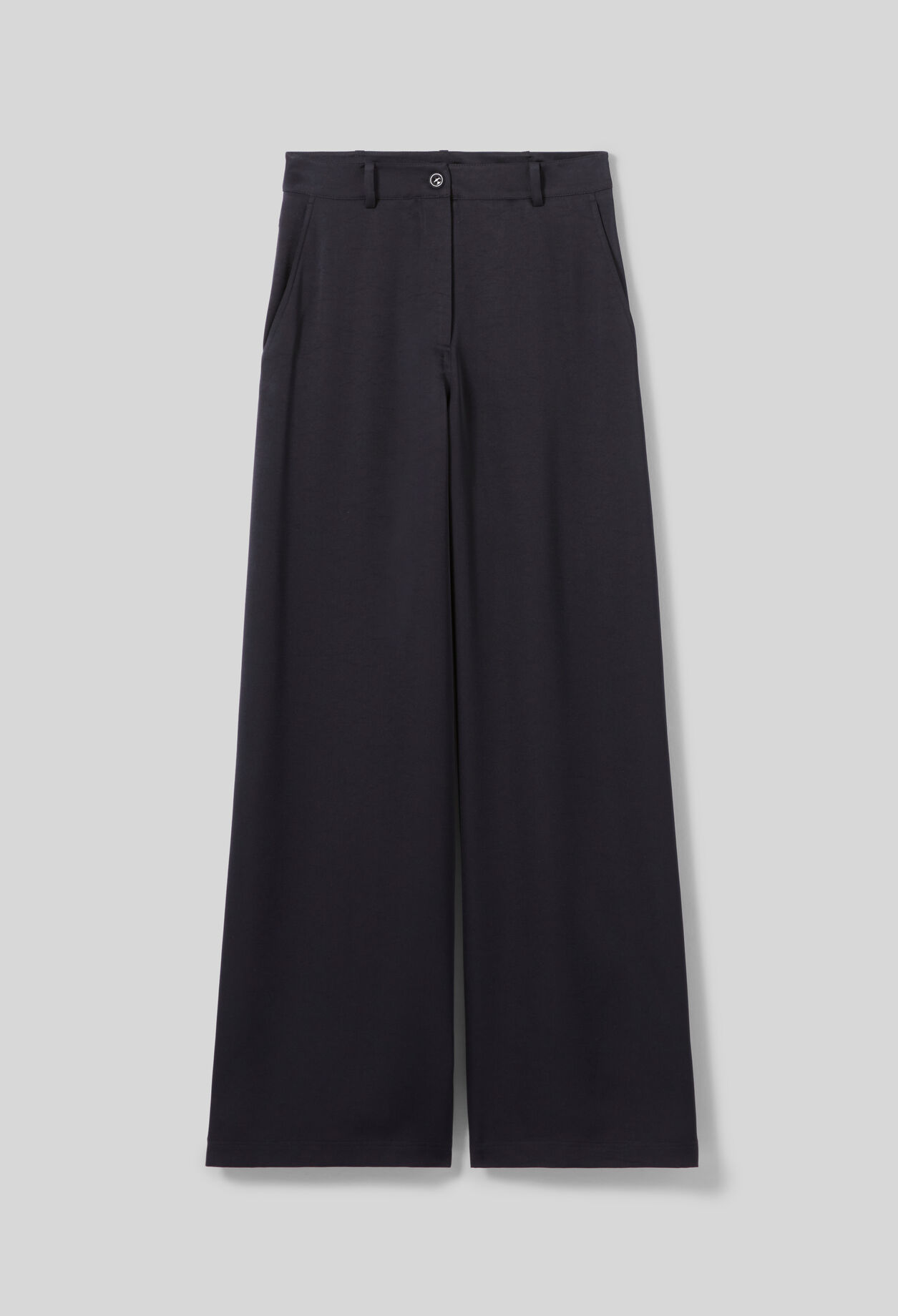 Straight satin trousers