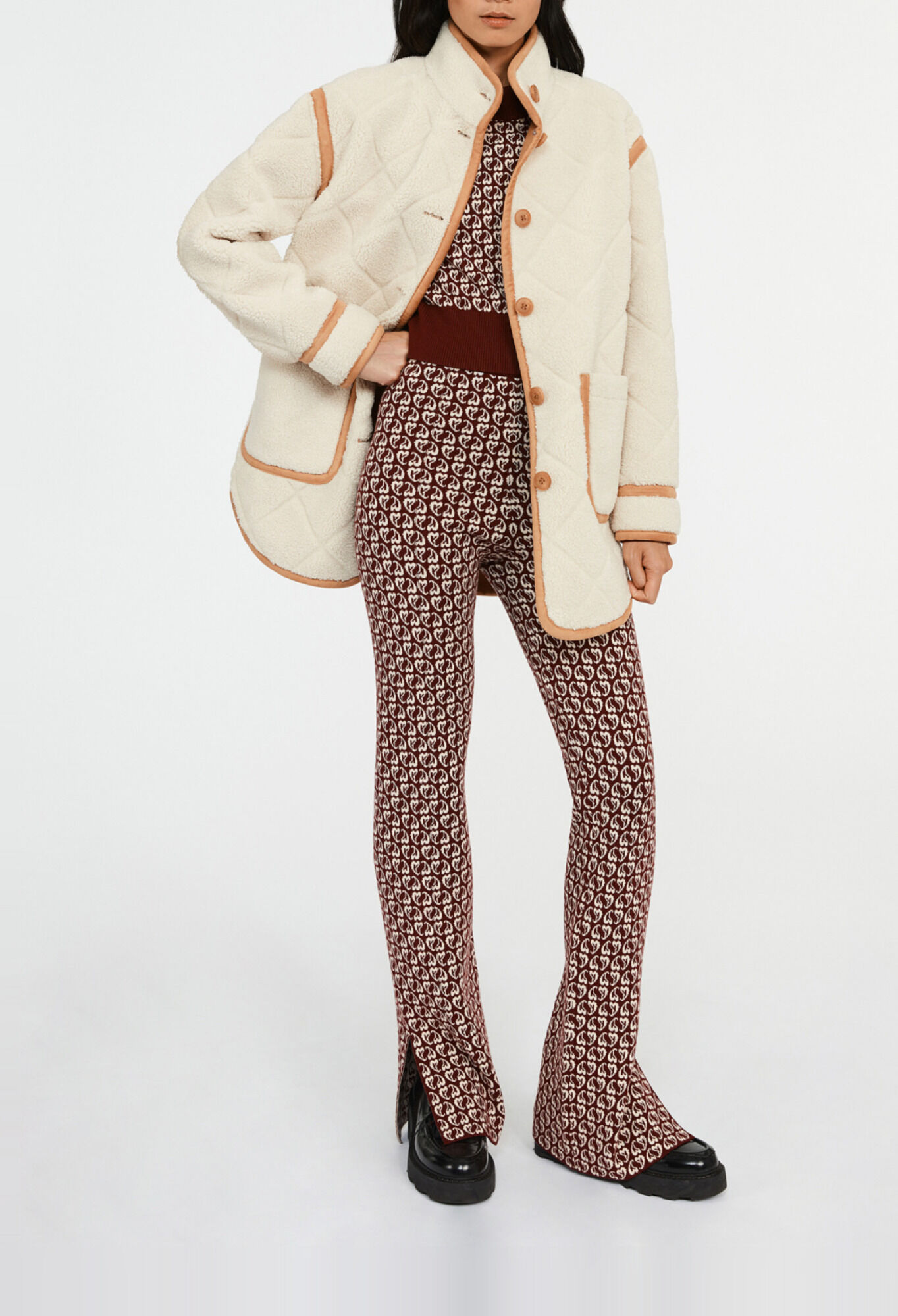 Manteau effet peau lainee for women Claudie Pierlot