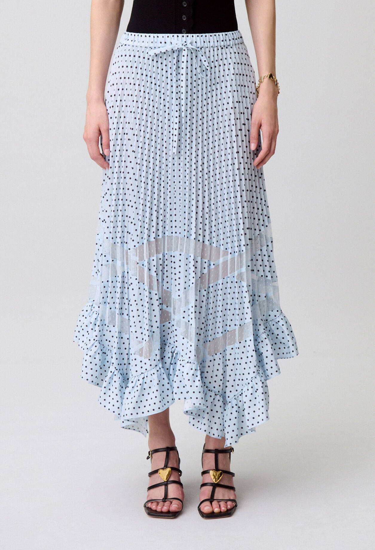 Lace midi skirt