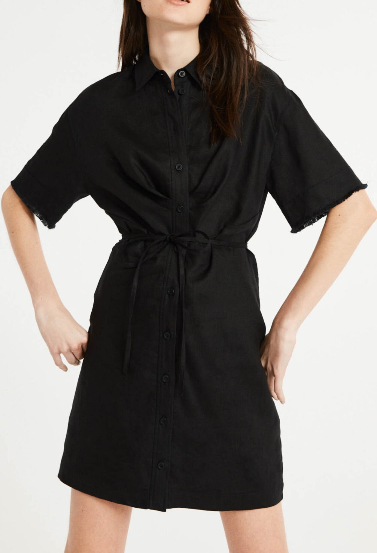 Short linen dress