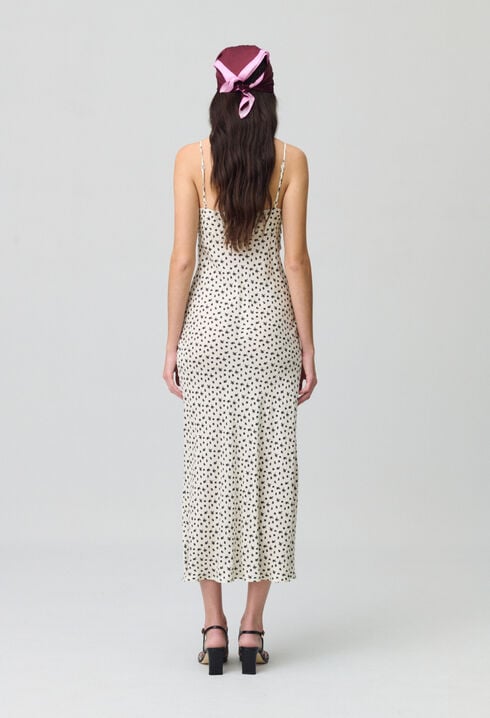 Satin Floral Maxi Dress