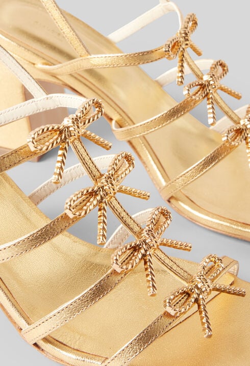 Leather heeled sandals