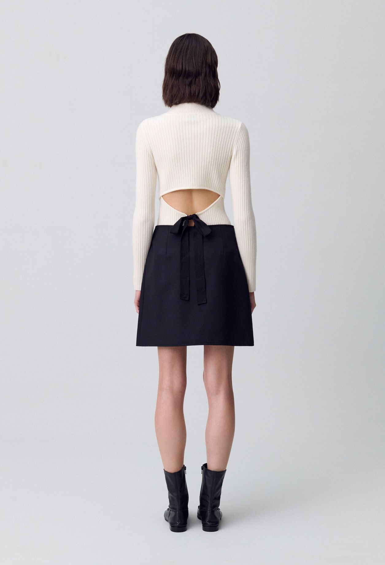 Buttoned mini skirt