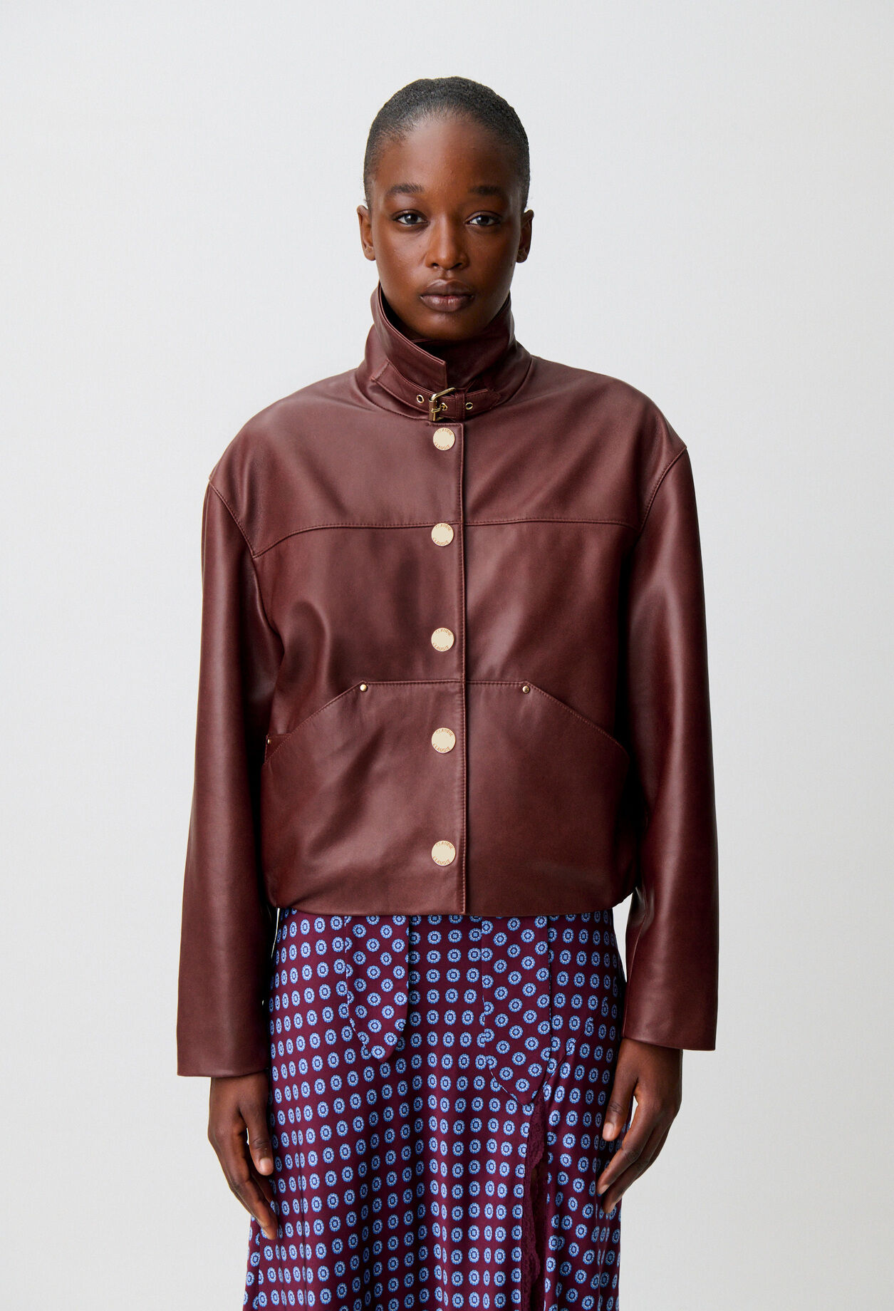 Short leather jacket for women | Claudie Pierlot