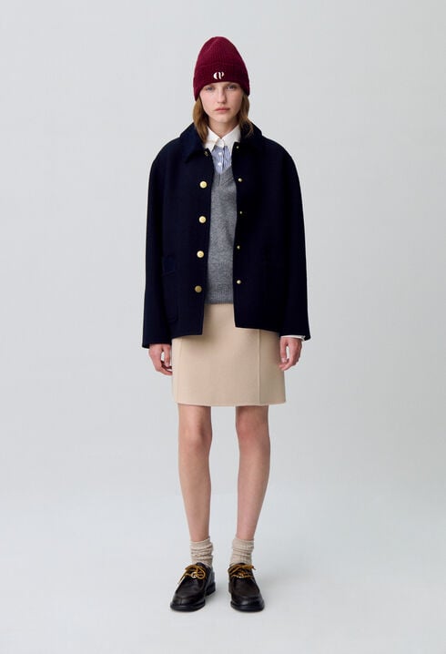 Straight mini skirt