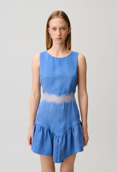 Flowy lace mini dress
