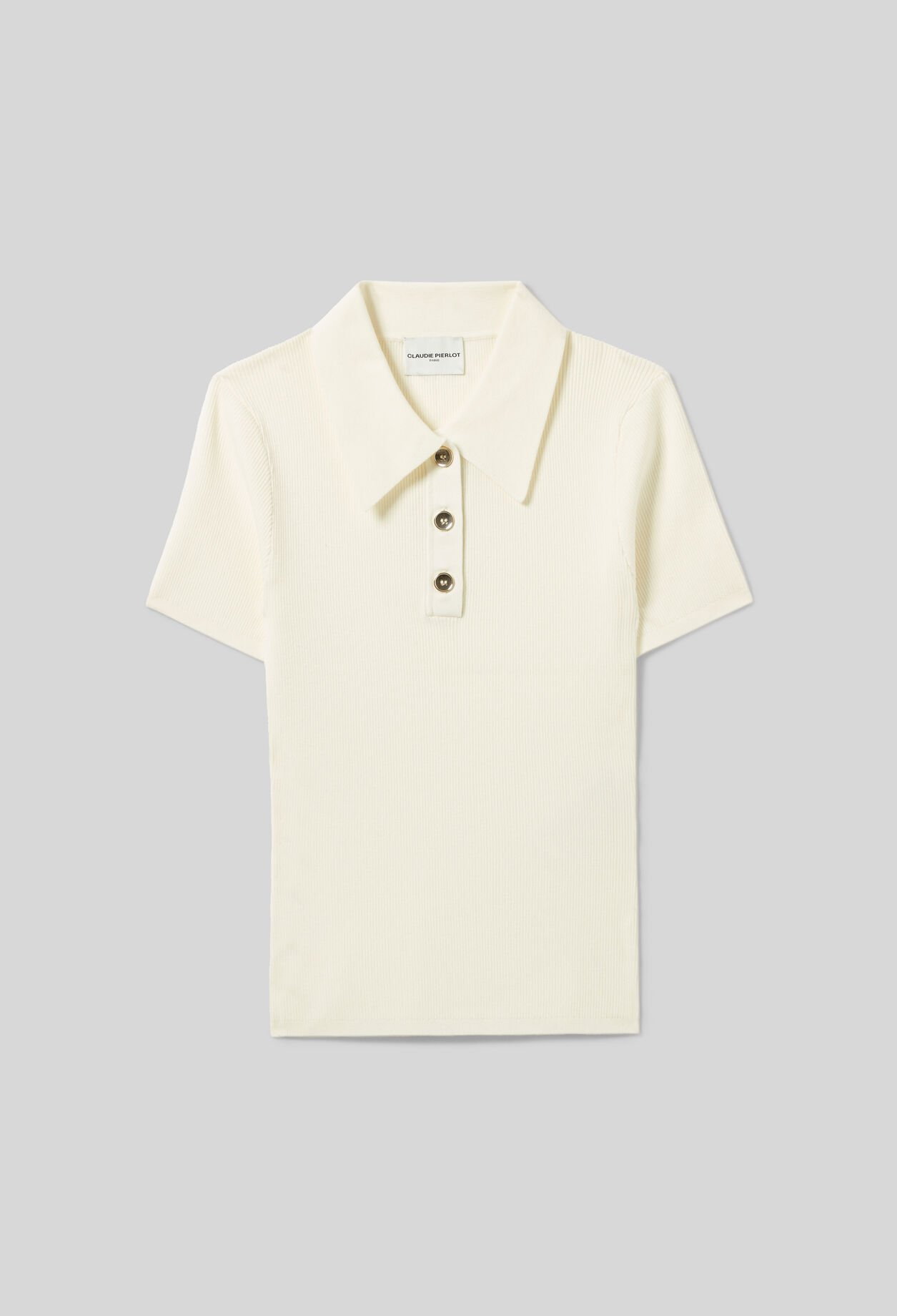 Fine Knit Polo Top