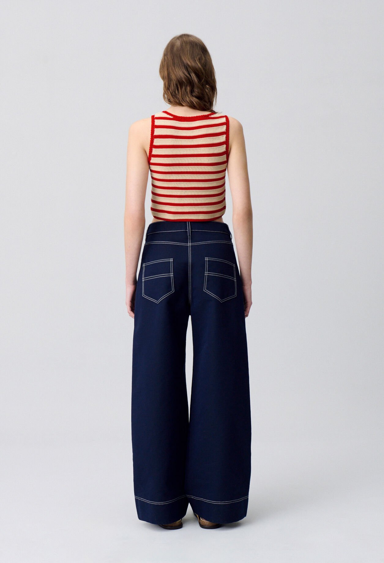 Striped Crochet Top