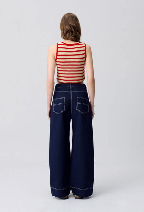 Striped Crochet Top
