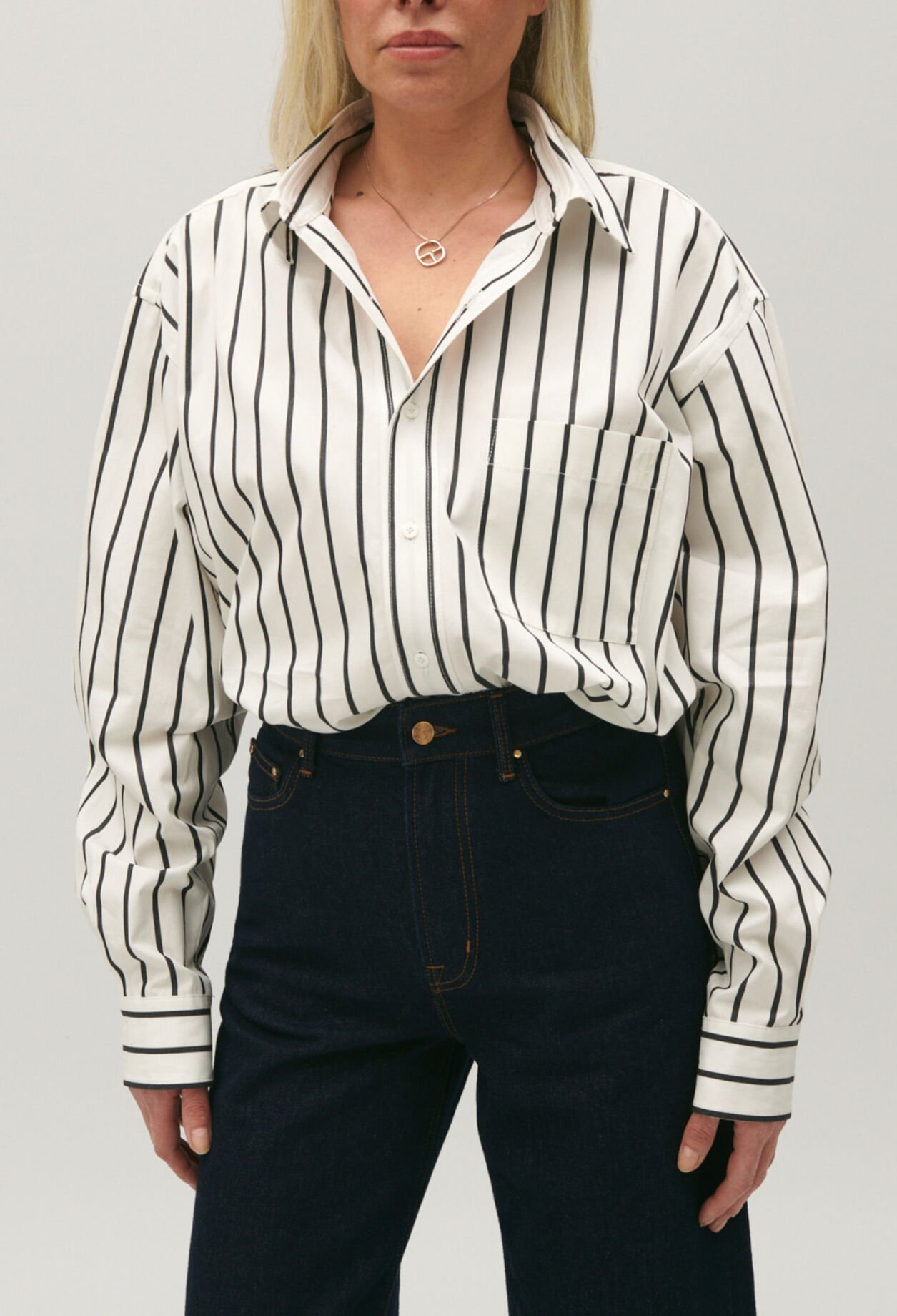 Oversized stripy shirt