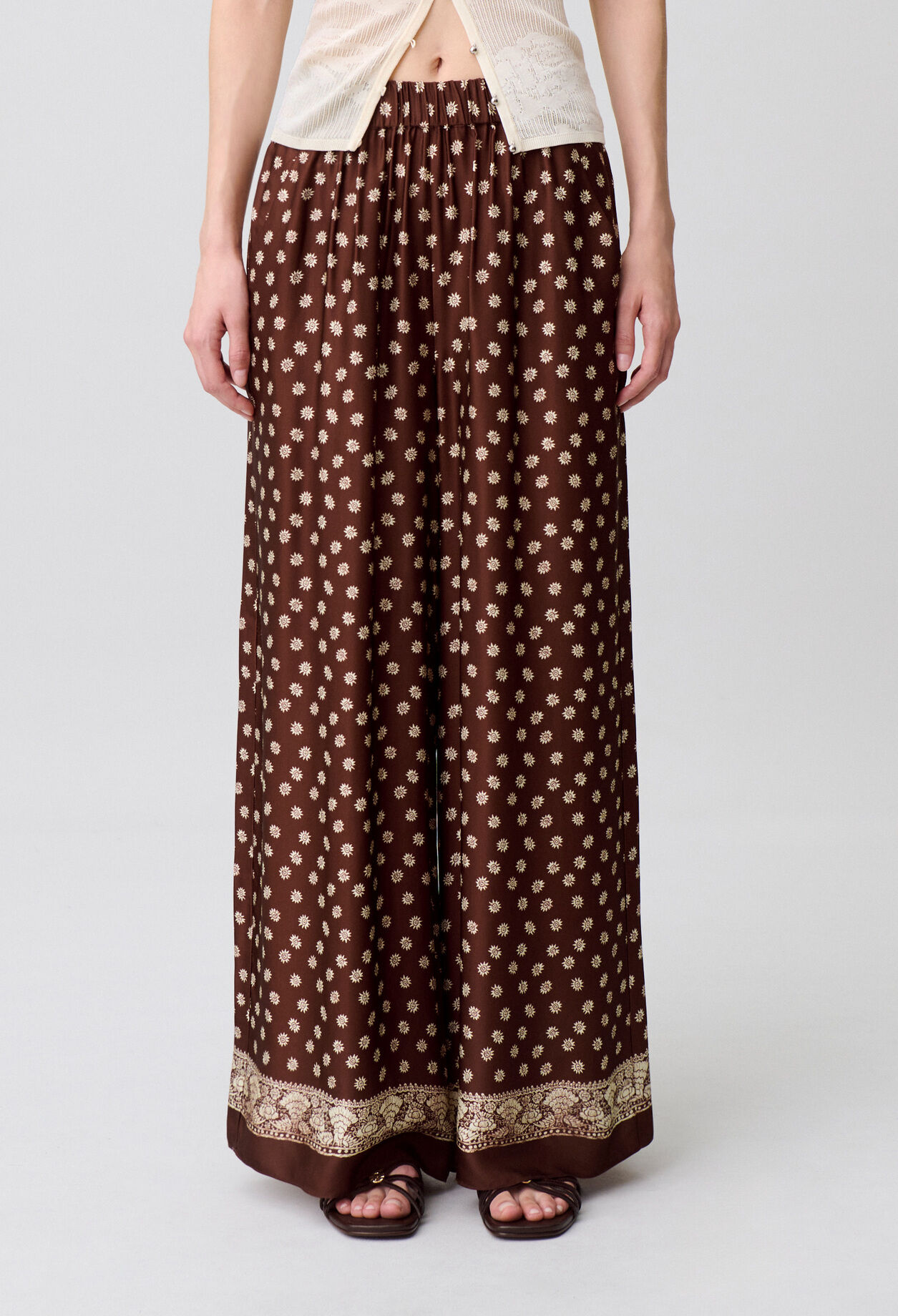 Flowy printed trousers