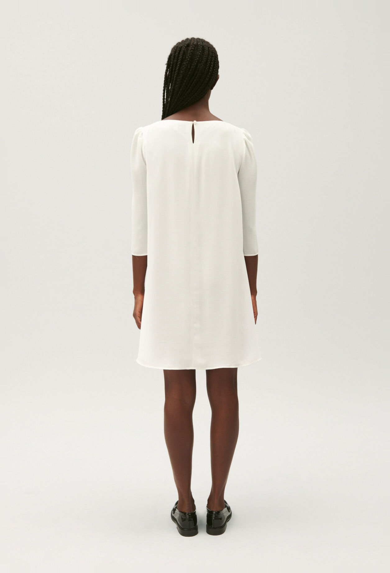White rififi dress