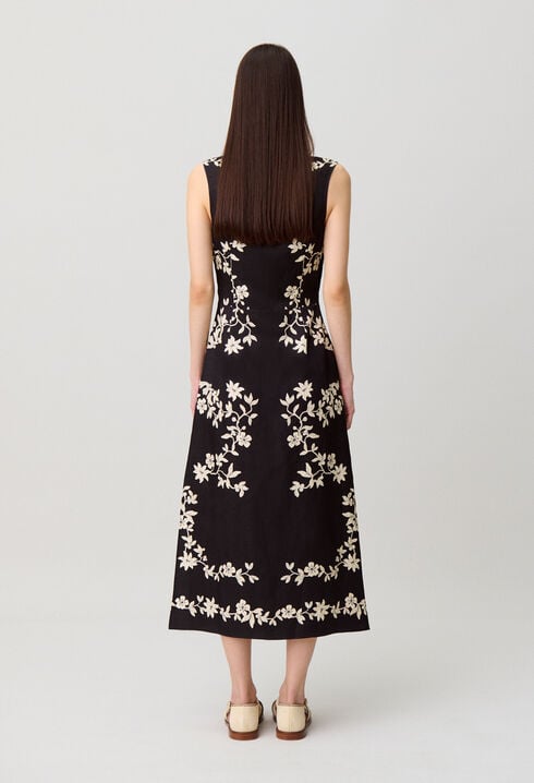 Mid-length floral print dress