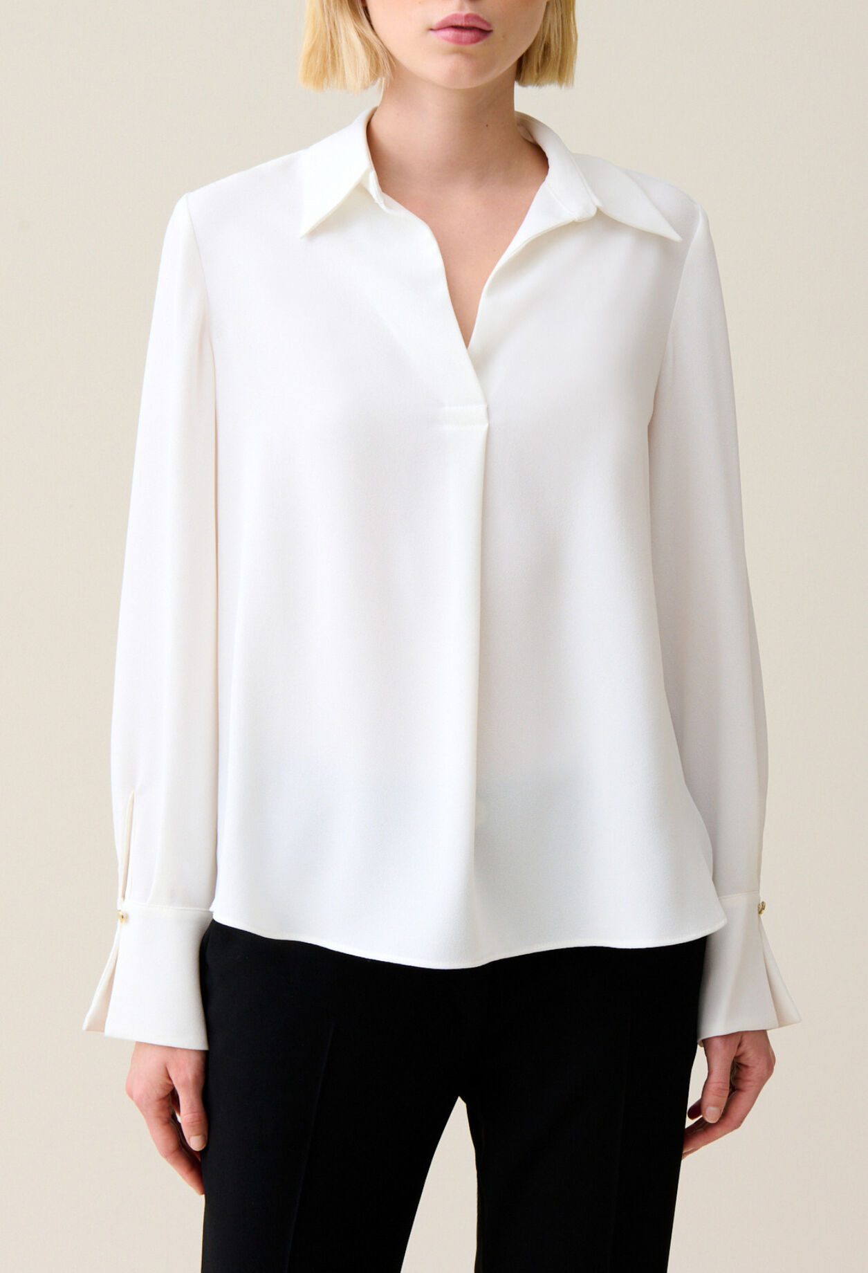 Ecru flowing blouse