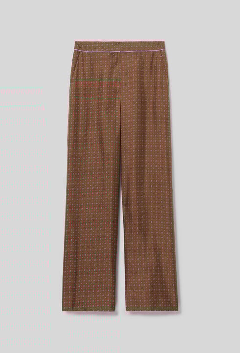 Printed fluid trousers