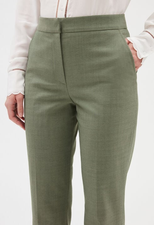 Khaki suit trousers