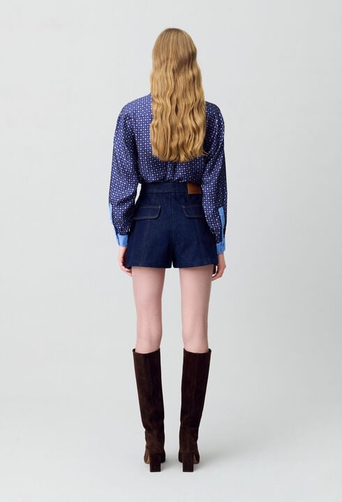 Raw Denim Mini Skirt
