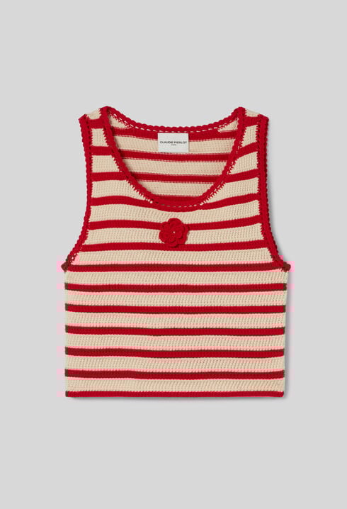Striped Crochet Top