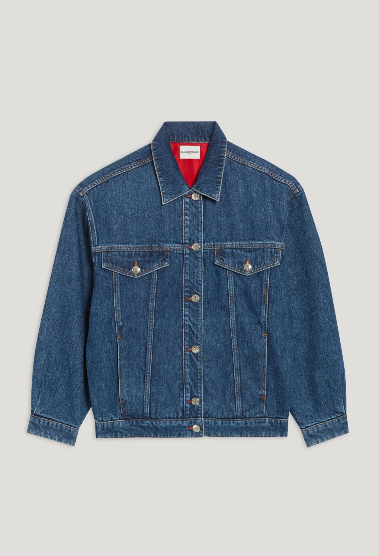 Reversible oversized denim jacket