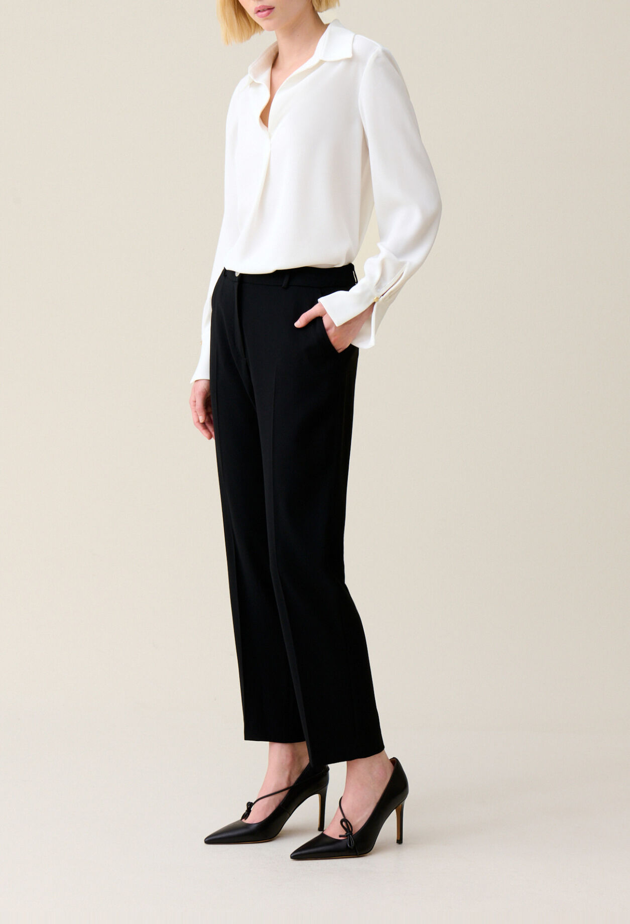 Ecru flowing blouse