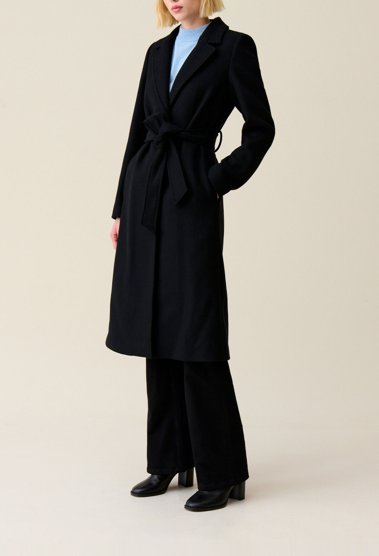 Long belted coat