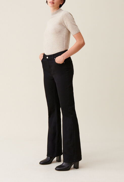 Black flared jeans