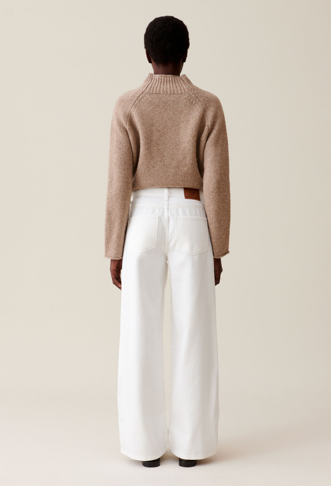 Ecru Michel Baggy Straight Jeans