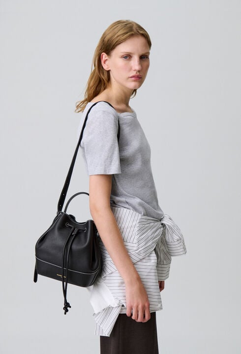 Leather Bucket Bag