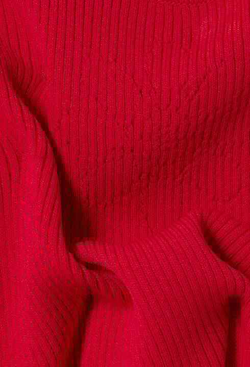Ruffled knit dress