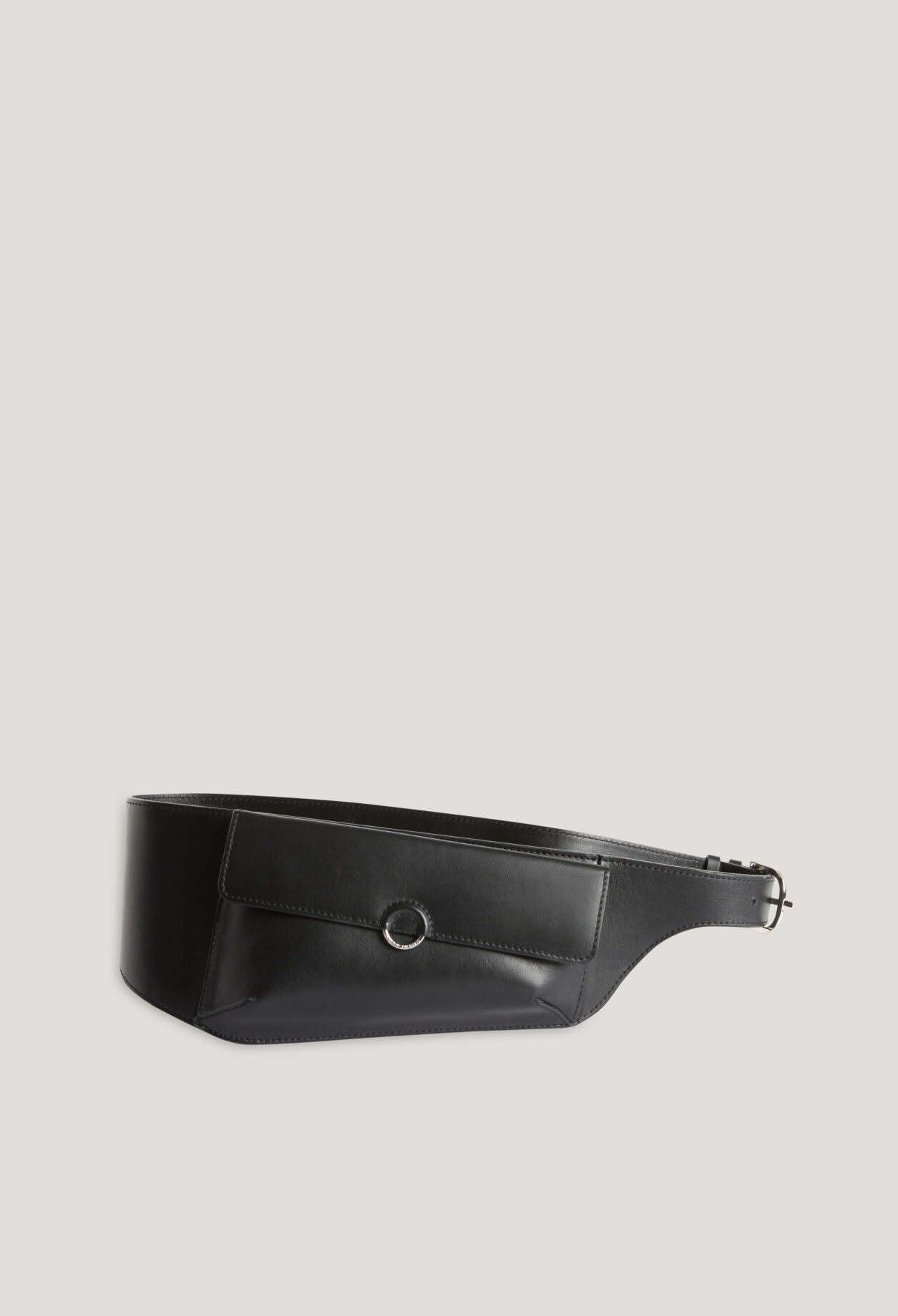 Black leather pouch