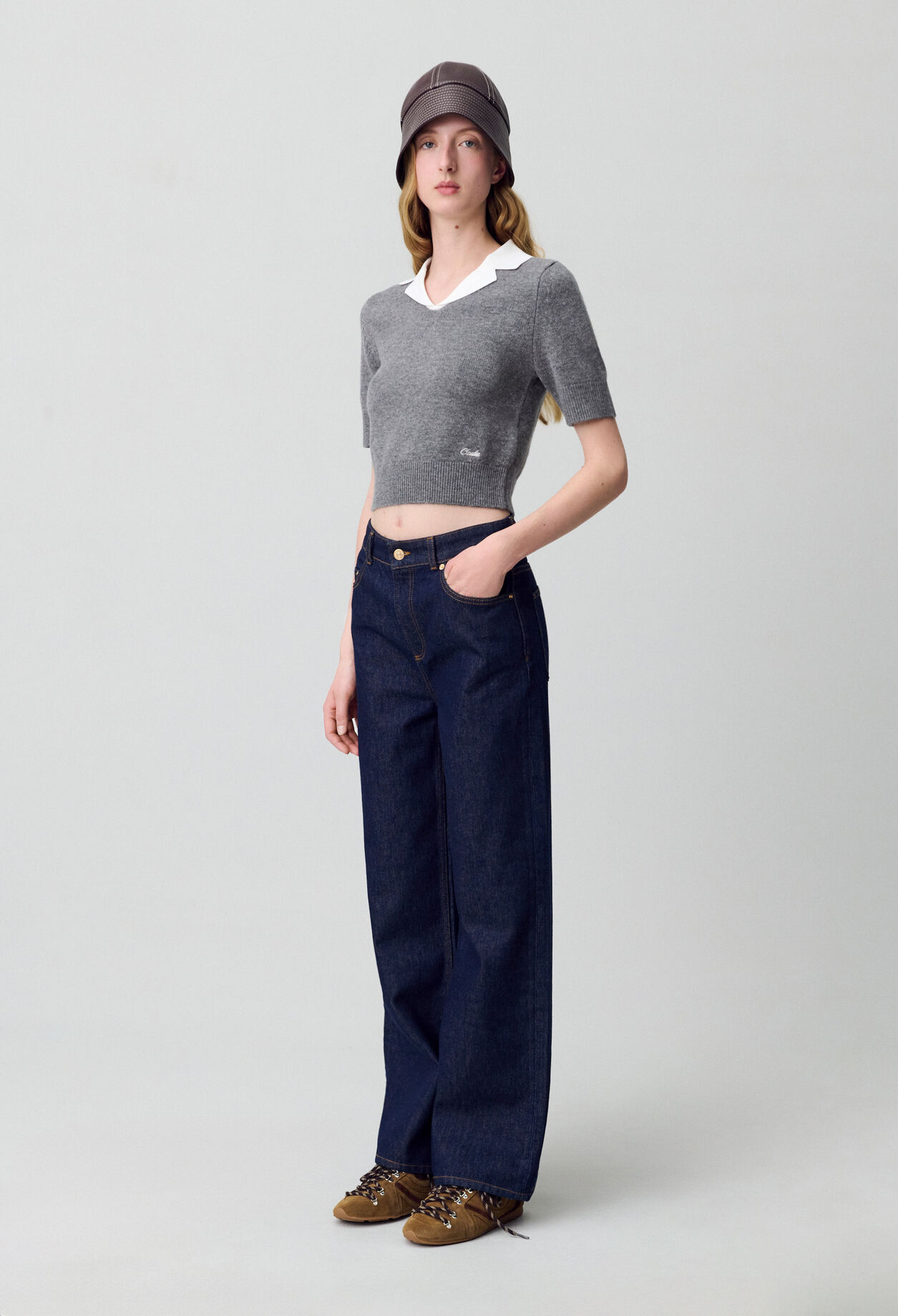 Fitted fine-knit jumper