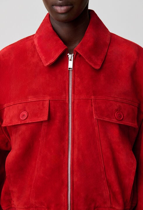 Red suede jacket