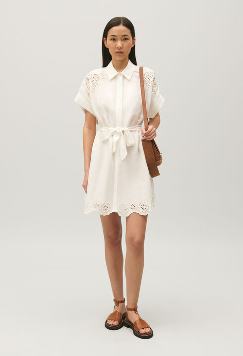 Broderie anglaise short shirt dress