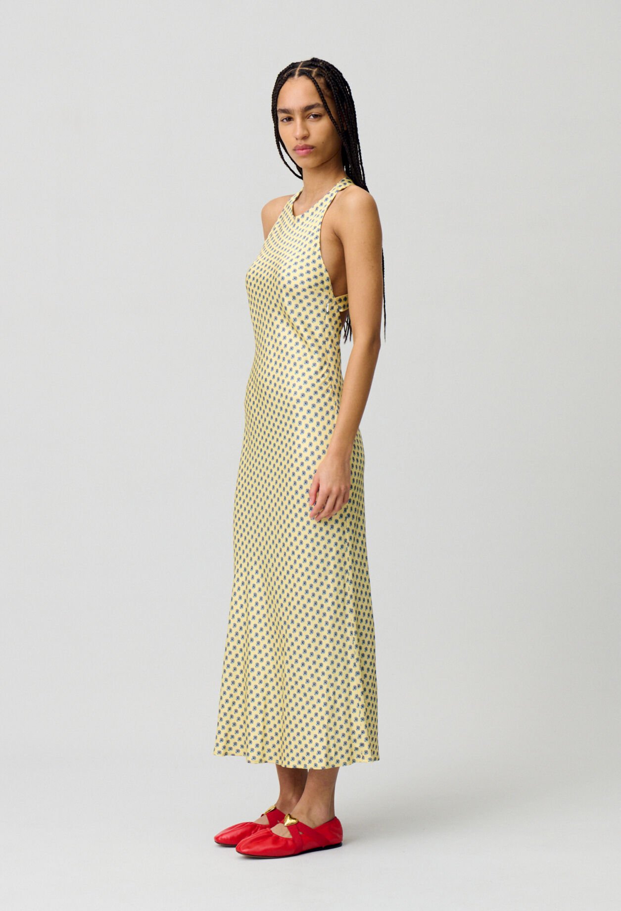 Long satin dress