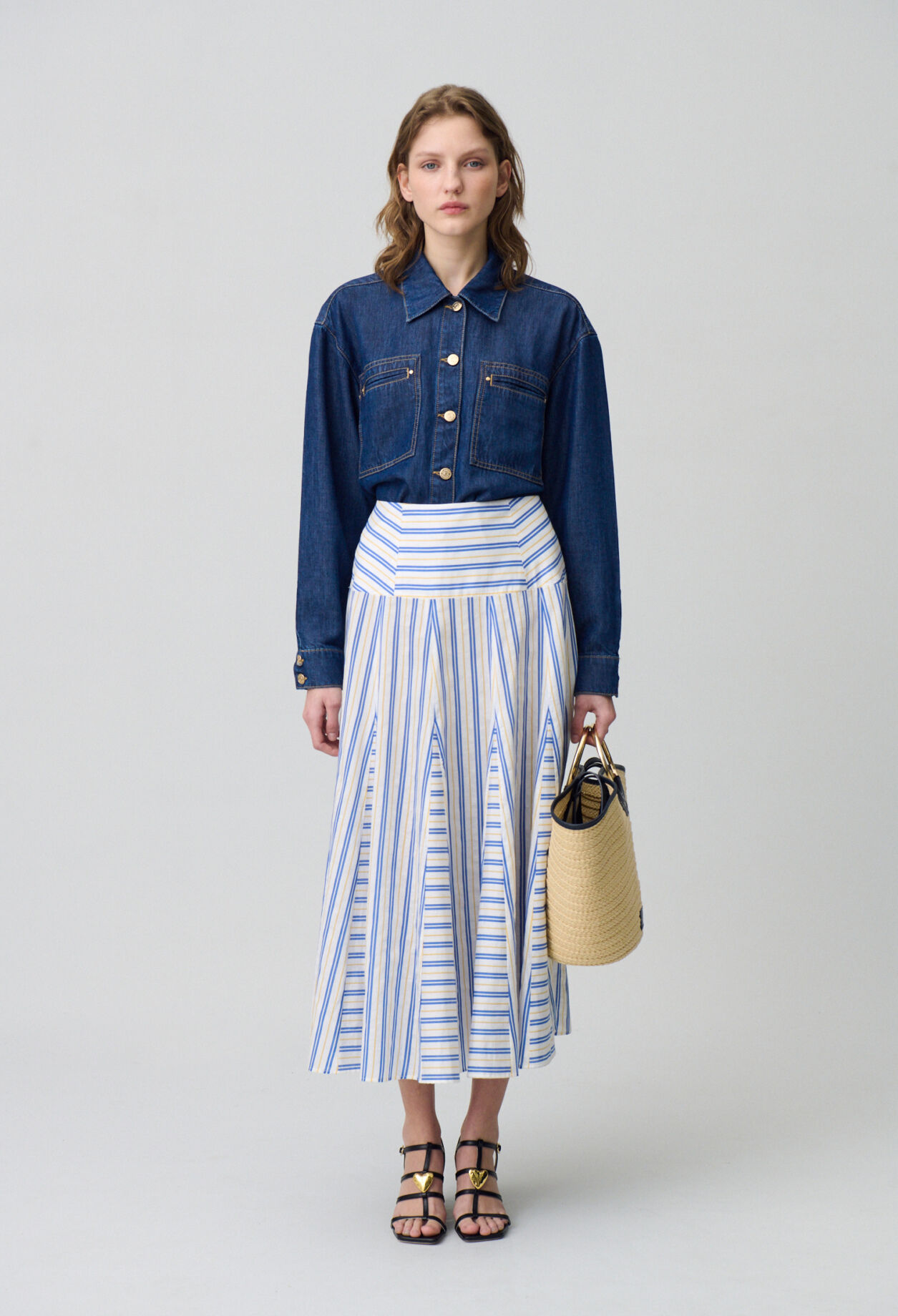 Long striped skirt for women | Claudie Pierlot