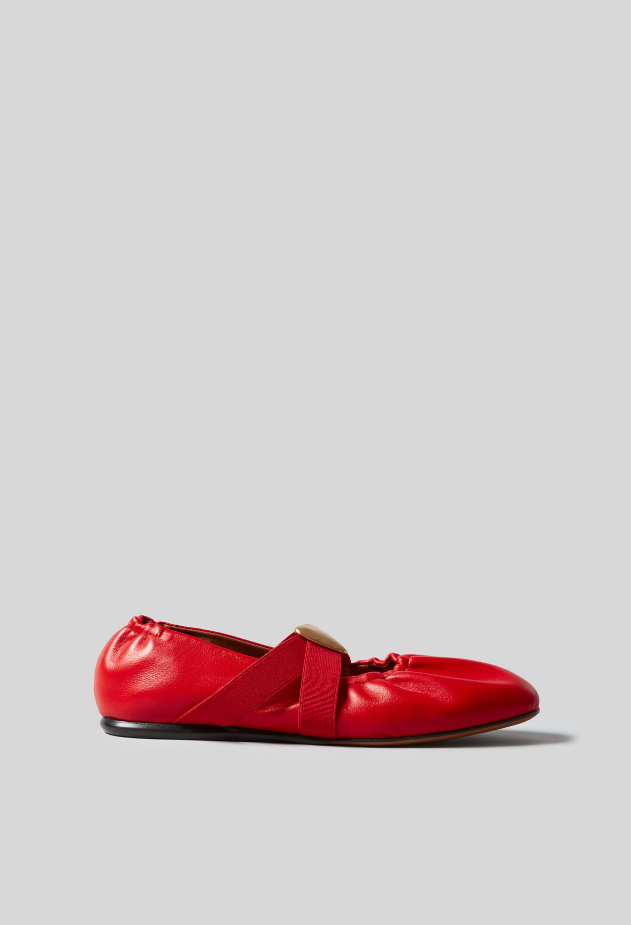 Leather ballet flats with heart