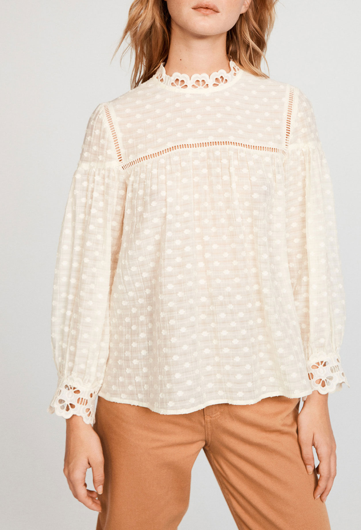 Swiss dot blouse for women | Claudie Pierlot