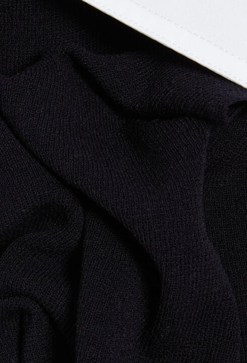 Navy vest top with shirt collar