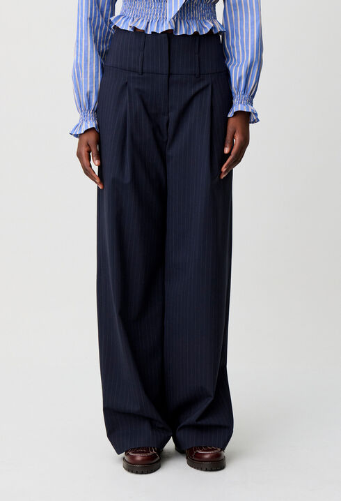 Wool blend trousers