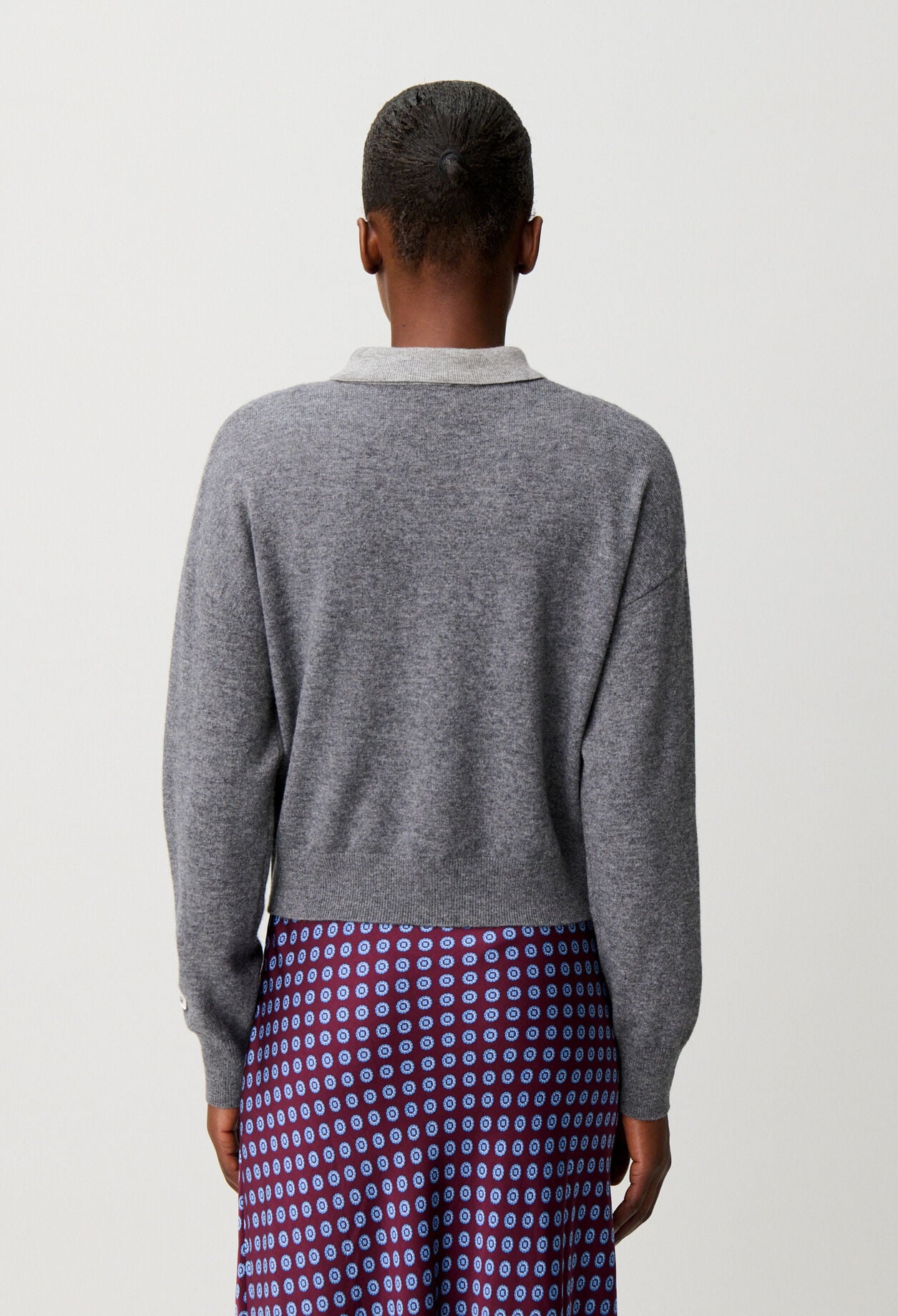 V-neck wool jumper